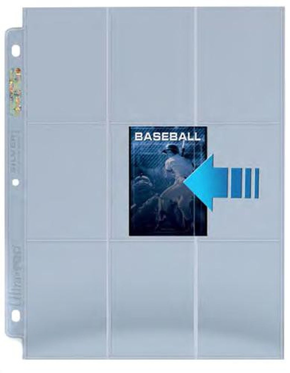 Card Pages: 9-Pocket Side Loading Page for Standard Size Cards Supplies Ultra Pro   