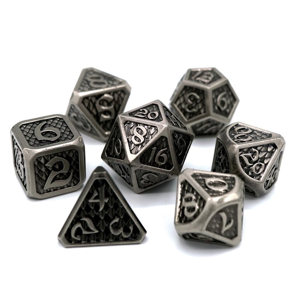 Die Hard Dice Drakona Argentum 7ct Polyhedral Set Dice Die Hard Dice