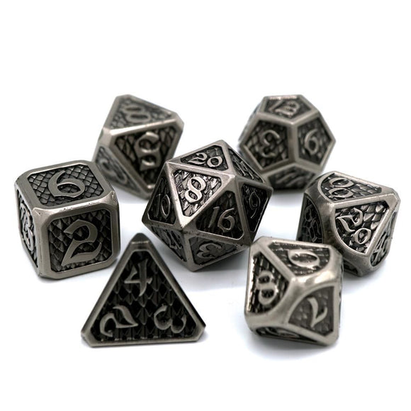 Die Hard Dice Drakona Argentum 7ct Polyhedral Set  Common Ground Games   
