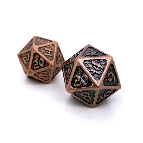 Die Hard Dice Metal Drakona Eldric Cuprum Dire D20 Dice Die Hard Dice
