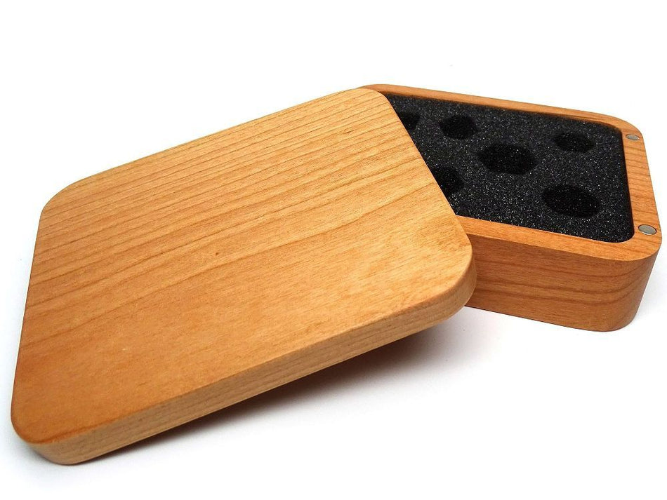 Easy Roller Wooden Dice Case - Plain Cherry Supplies Easy Roller Dice
