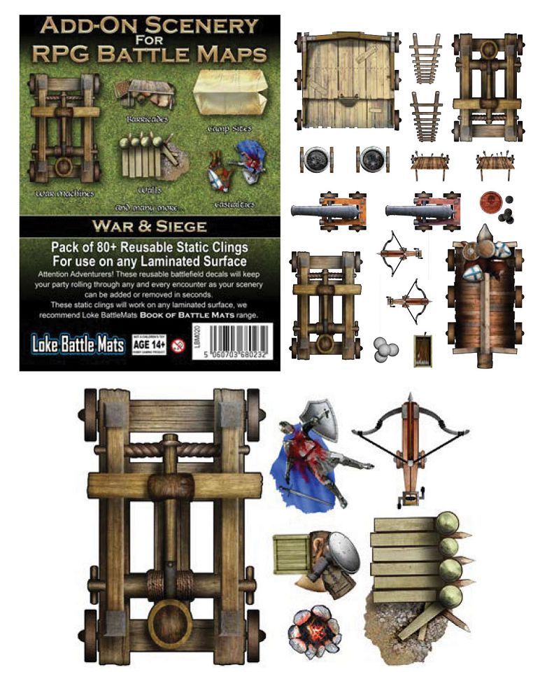 RPG Battle Mats Add-On Scenery War & Siege RPG Maps Loke Battle Mats   