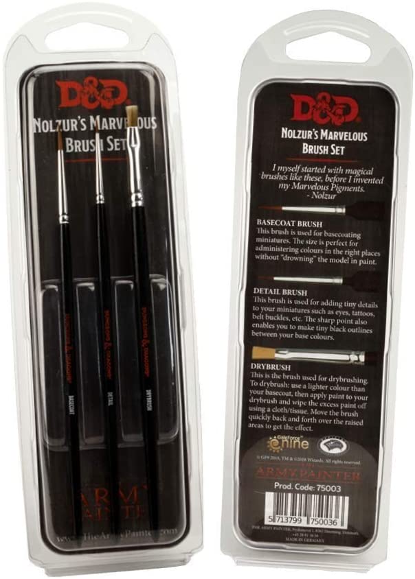D&D Nolzur's Marvelous Brush Set Brush Set Paints Army Painter   