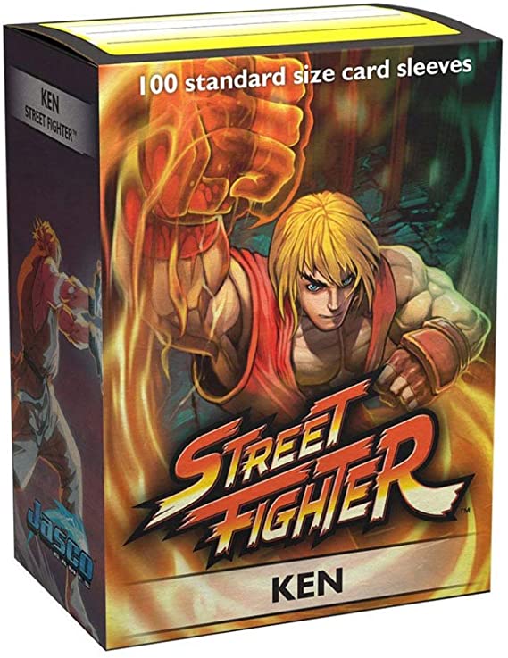 Dragon Shield Classic Art Standard Sleeves 100ct Street Fighter Ken Supplies Arcane Tinmen   