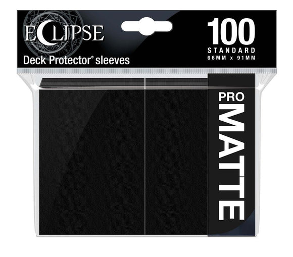 Ultra Pro Eclipse 100ct Standard Size Card Sleeves Matte Black (15613) Supplies Ultra Pro   