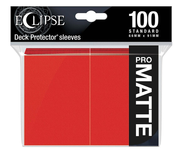 Ultra Pro Eclipse 100ct Standard Size Card Sleeves Matte Red (15616) Supplies Ultra Pro   