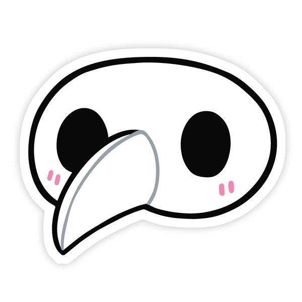 3" Plague Doctor Mask Sticker  Squishable   