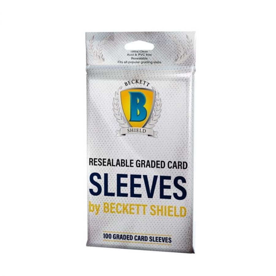Beckett Shield 100ct Resealable Graded Card Sleeves (90301) Supplies Arcane Tinmen   