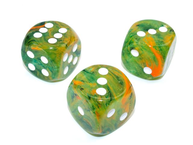Chessex Single 30mm Nebula Spring/White (DN3055) Dice Chessex   