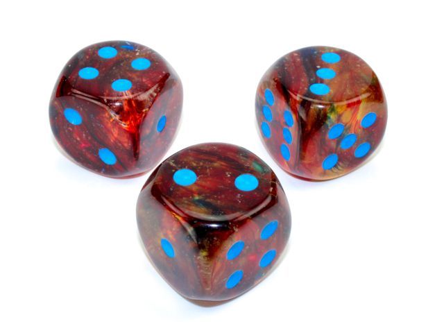 Chessex Single 30mm Nebula Primary/Blue D6 (DN3059)  Chessex   