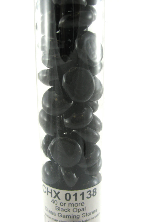 Chessex Black Glass Stones in Tube (01138) Dice Chessex   