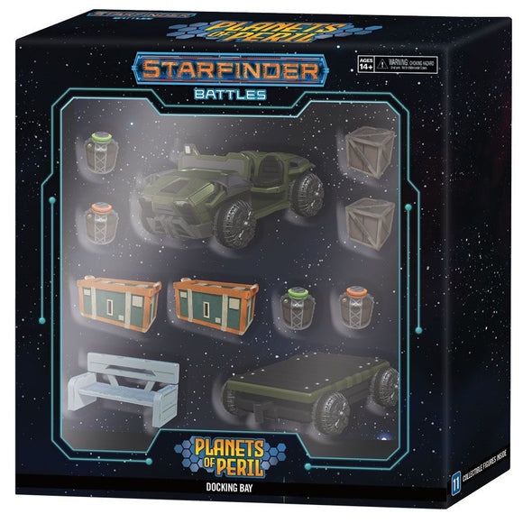 Starfinder Battles: Planets of Peril Docking Bay Premium Set Miniatures WizKids
