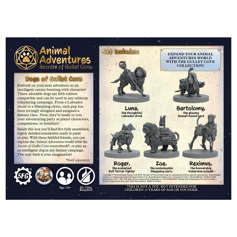 Animal Adventures: Secrets of Gullet Cove - Dogs of Gullet Cove Miniatures Steamforged Games