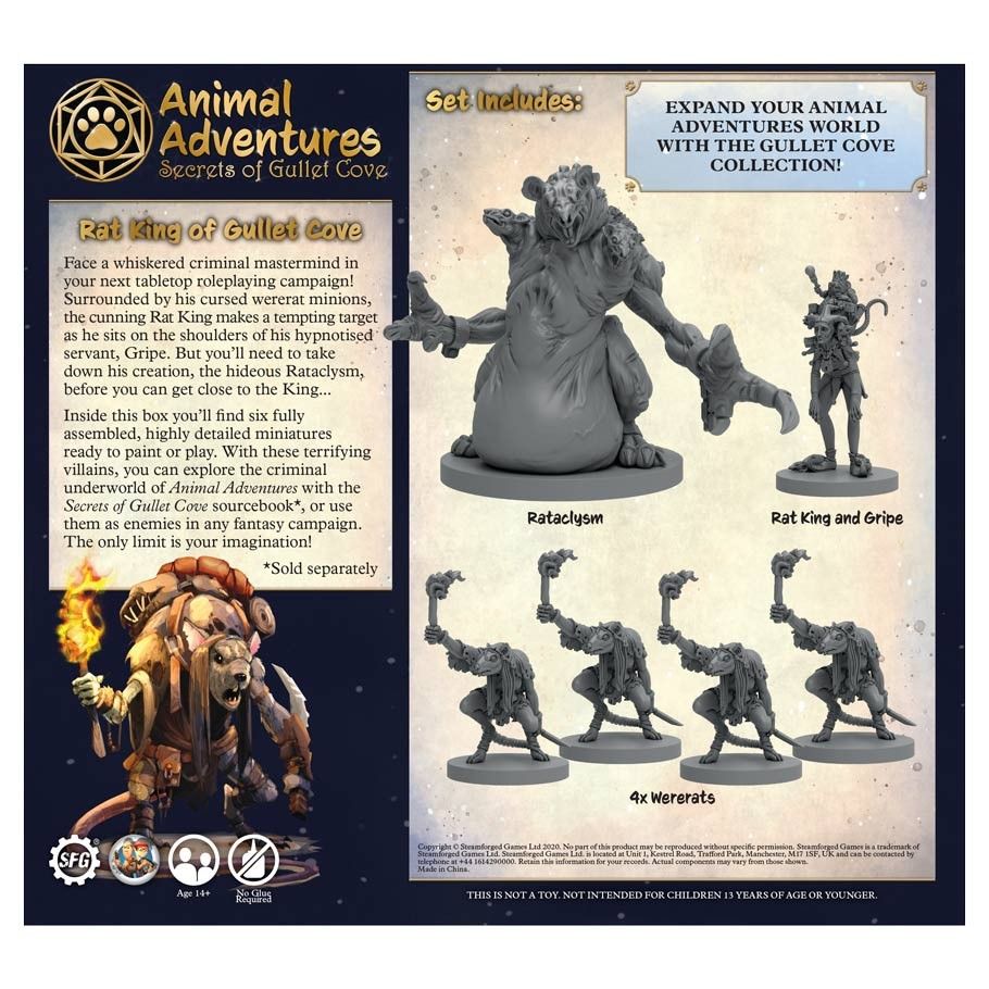 Animal Adventures: Secrets of Gullet Cove - Rat King of Gullet Cove Miniatures Steamforged Games