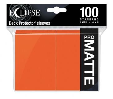 Ultra Pro Eclipse 100ct Standard Size Card Sleeves Matte Pumpkin Orange (15619) Supplies Ultra Pro   