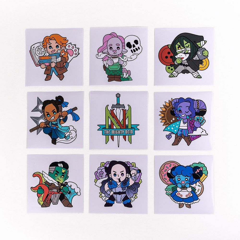 Critical Mighty Nein Chibi Vinyl Decal Set Clothing & Accessories Darrington Press   