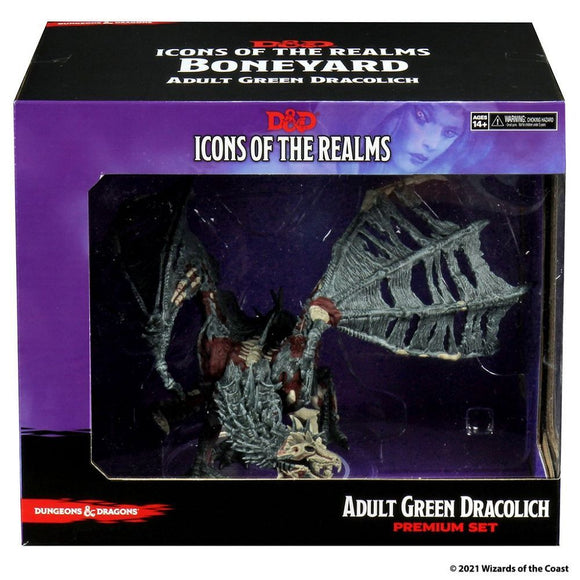 D&D Icons of the Realms Set 18 Adult Green Dracolich  WizKids   