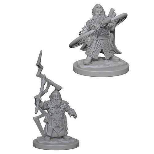 Pathfinder Deep Cuts Unpainted Miniatures: Dwarf Male Sorcerer Miniatures WizKids   