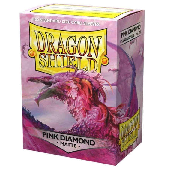 Dragon Shield 100ct Matte Sleeves Pink Diamond (11039) Supplies Arcane Tinmen   