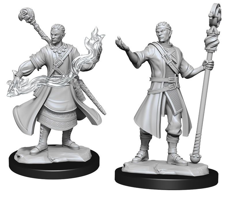 Nolzur’s Marvelous Unpainted Miniatures Half-Elf Wizard Male (90229) Miniatures WizKids   