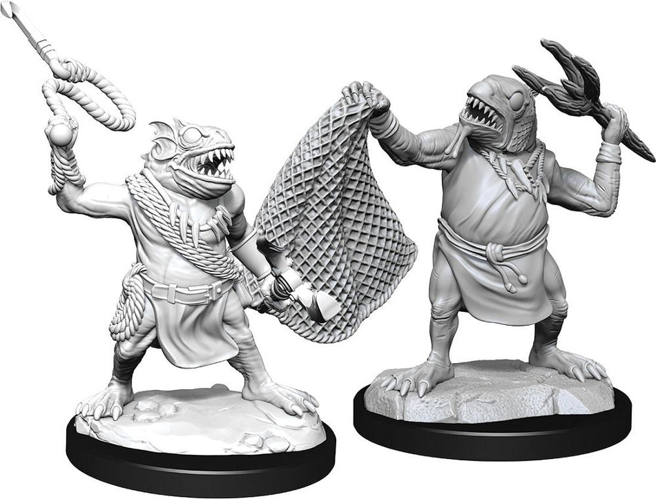 Nolzur’s Marvelous Unpainted Miniatures Kuo-Toa & Kuo-Toa Whip (90246) Miniatures WizKids   