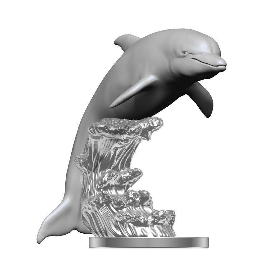 WizKids Deep Cuts Unpainted Miniatures Dolphins (90270) Miniatures WizKids   