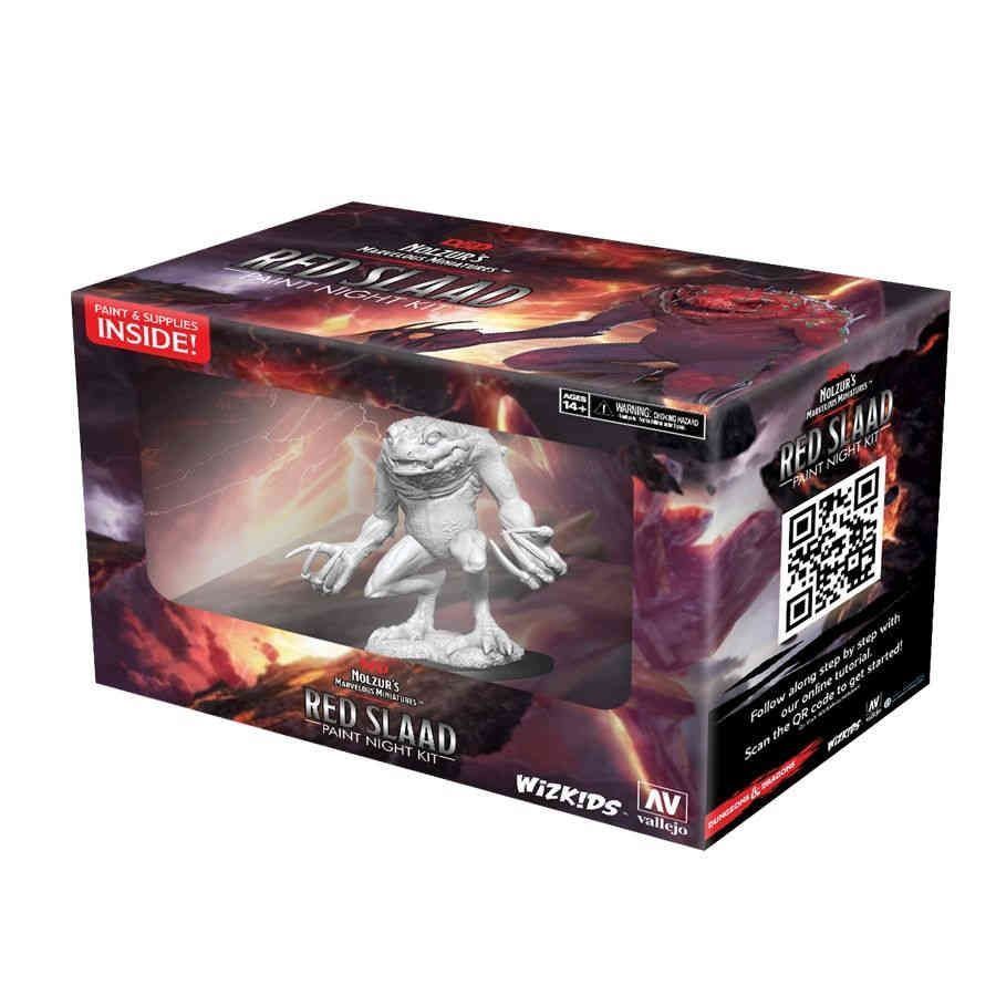 D&D Nolzur's Marvelous Unpainted Miniatures Red Slaad Paint Night Kit (90292) Miniatures WizKids   