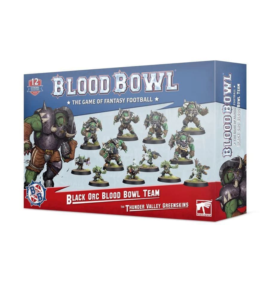 Blood Bowl Black Orc Team: The Thunder Valley Greenskins Miniatures Games Workshop   