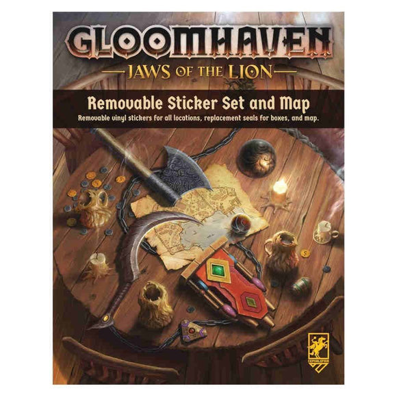 Gloomhaven Jaws of the Lion Removable Stickers Map Board Games Cephalofair Games