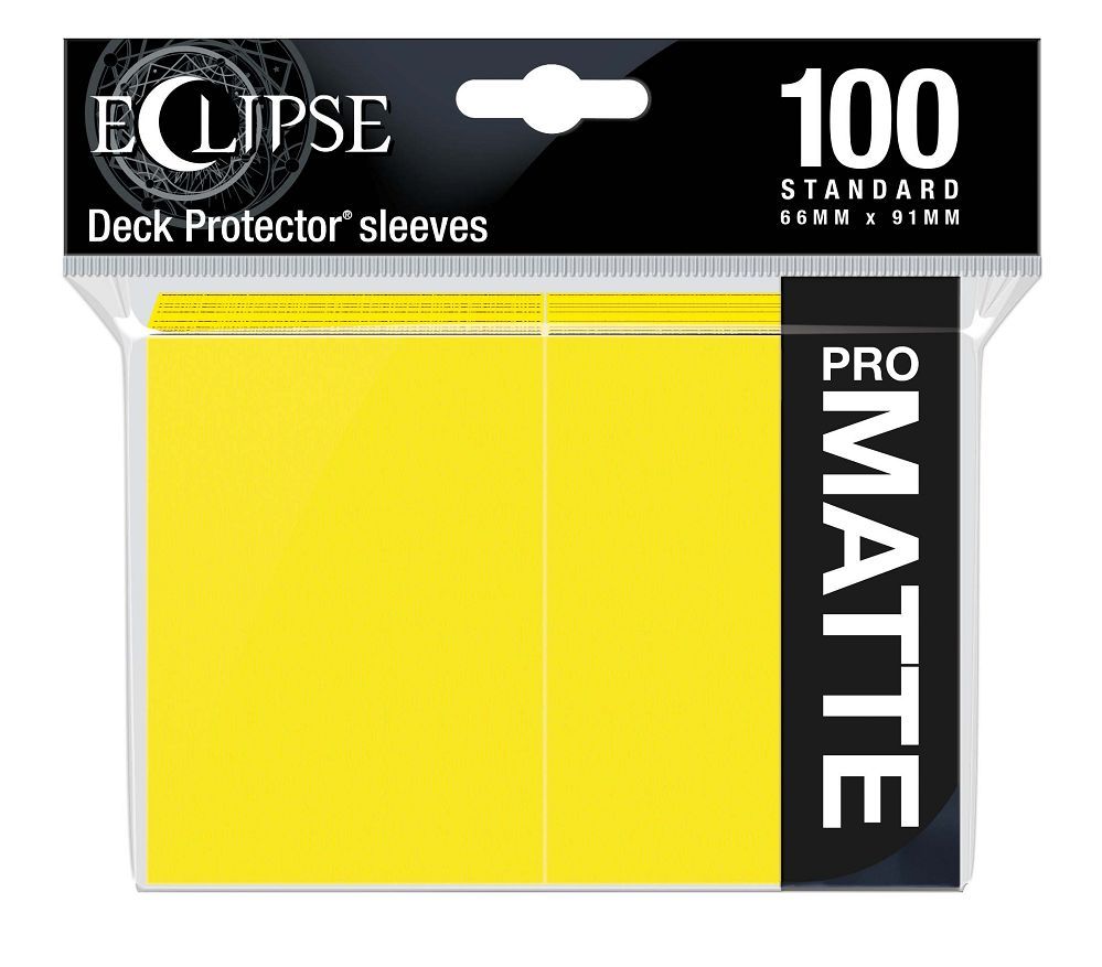 Ultra Pro Eclipse 100ct Standard Size Card Sleeves Matte Lemon Yellow (15620) Supplies Ultra Pro   