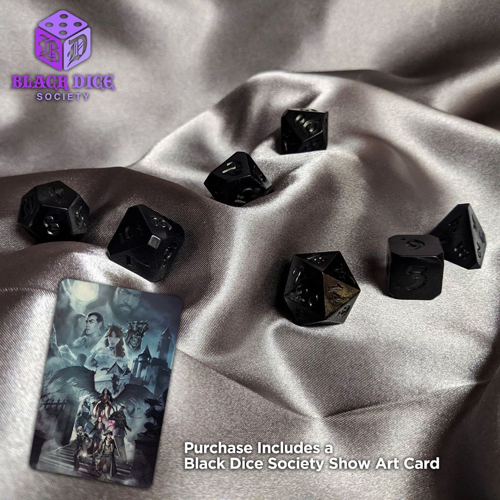 Project Black Dice Society Set Dice Die Hard Dice