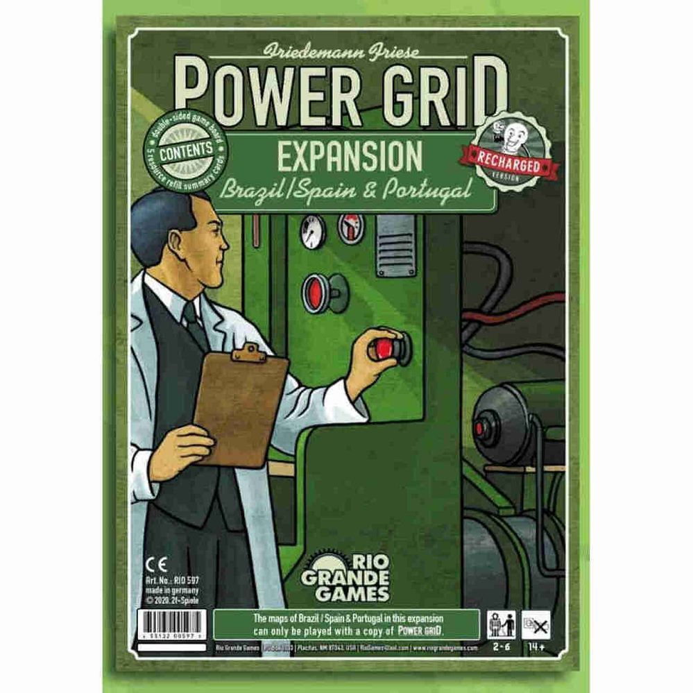 Power Grid Recharged: Brazil/Spain & Portugal Board Games Rio Grande Games