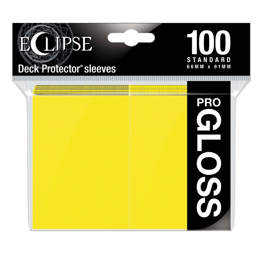 Ultra Pro Eclipse 100ct Standard Size Card Sleeves Gloss Lemon Yellow (15608) Supplies Ultra Pro   