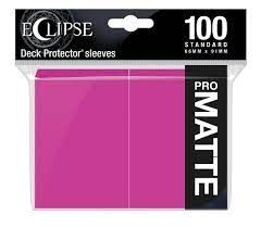 Ultra Pro Eclipse 100ct Standard Size Card Sleeves Matte Hot Pink (15621) Supplies Ultra Pro   