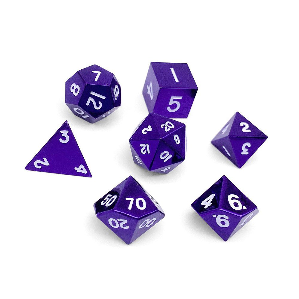 Bardic Purple 7ct Metal Dice Norse Foundry