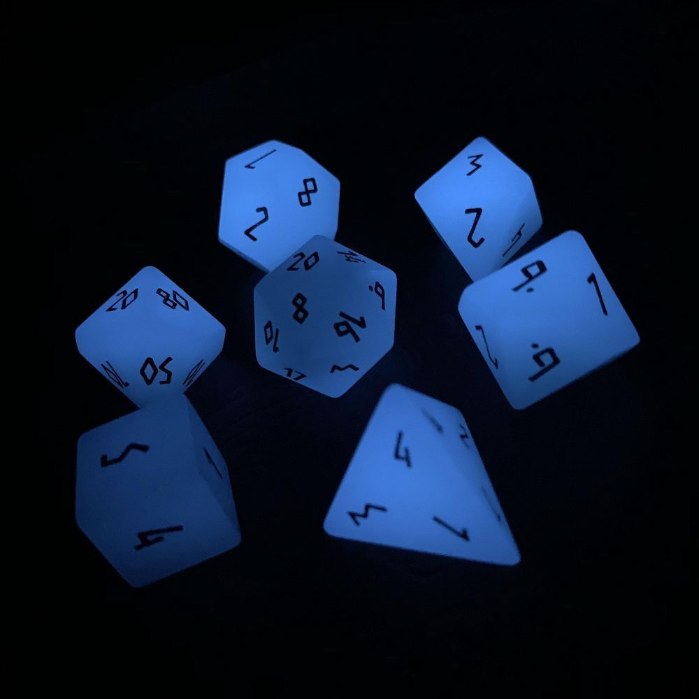 Gemstone Glowstone Blue Dice Norse Foundry   