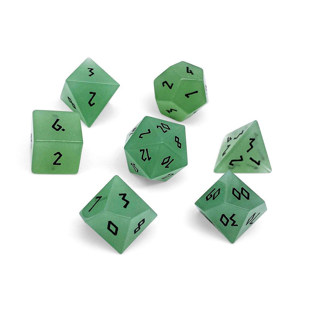 Gemstone K9 Mint Green Glass Dice Norse Foundry