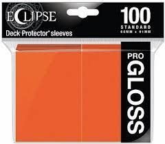 Ultra Pro Eclipse 100ct Standard Size Card Sleeves Gloss Orange (15607) Supplies Ultra Pro   