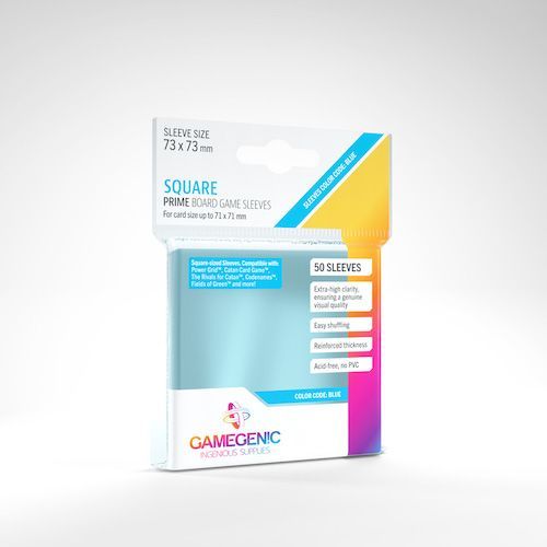 Gamegenic 50ct Prime Square Board Game Sleeves Supplies Gamegenic