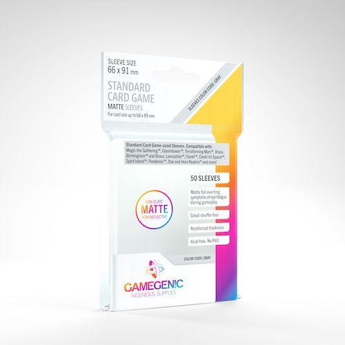 Gamegenic 50ct Matte Standard Card Board Game Sleeves Supplies Gamegenic DP Matte Standard 50ct