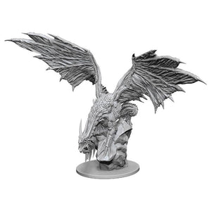 Pathfinder Deep Cuts Unpainted Miniature Silver Dragon (90192)  WizKids   