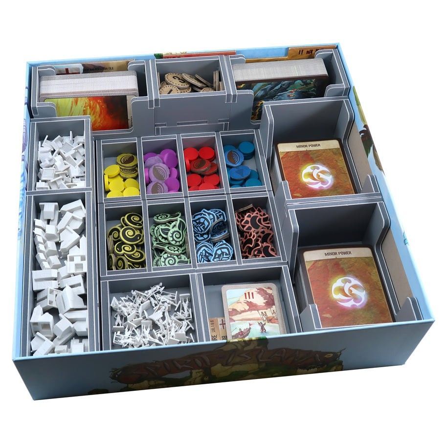 Folded Space Box Insert: Spirit Island and Branch & Claw or Jagged Earth Board Game Organization Folded Space   