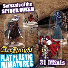Flat Plastic Minis Minis: Spider Queen's Horde  Common Ground Games   
