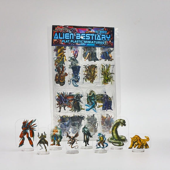 Flat Plastic Miniatures: Alien Bestiary  Common Ground Games   