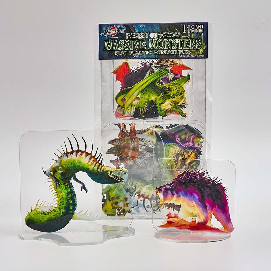 Flat Plastic Miniatures: Forest Kingdom Massive Monsters Miniatures Other