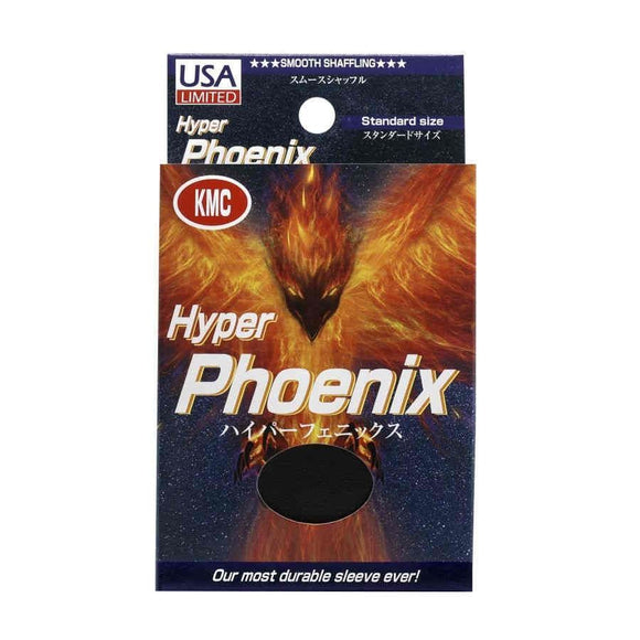 KMC Hyper Phoenix Card Sleeves 100ct Black  Common Ground Games   