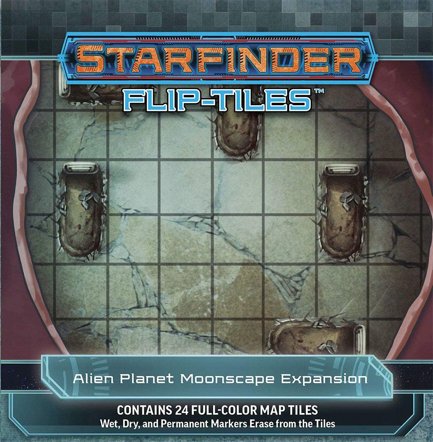 Starfinder Flip Tiles Alien Planet Moonscape Expansion RPG Maps Paizo   