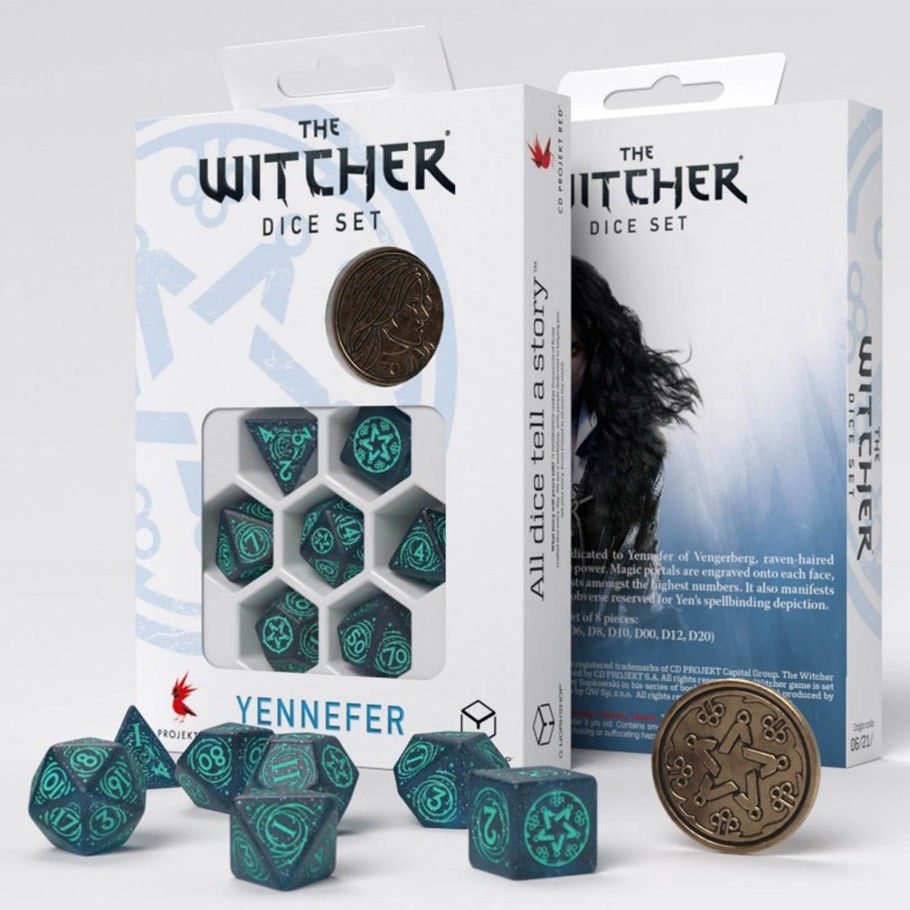 Q-Workshop The Witcher 7ct Polyhedral Dice Set Yennefer Sorcerer Supreme Dice Q Workshop   