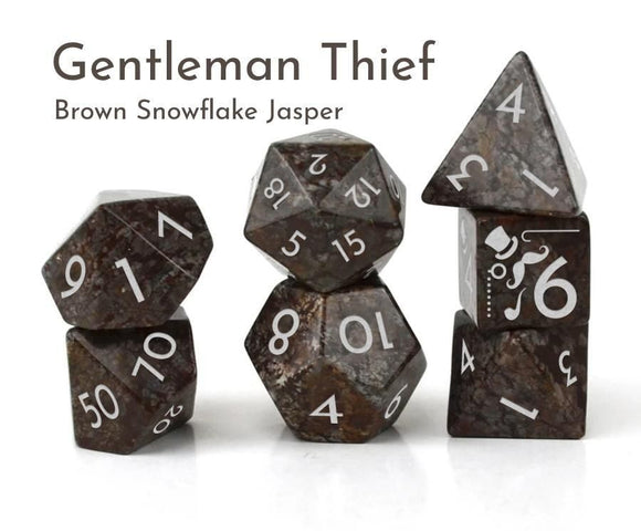 Level Up Dice Gentleman Thief Brown Jasper 7c Dice Set Dice Level Up Dice