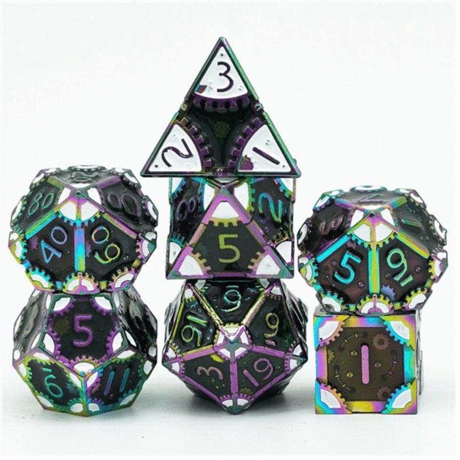 Steampunk Dark Lord Dice Set  Foam Brain Games   